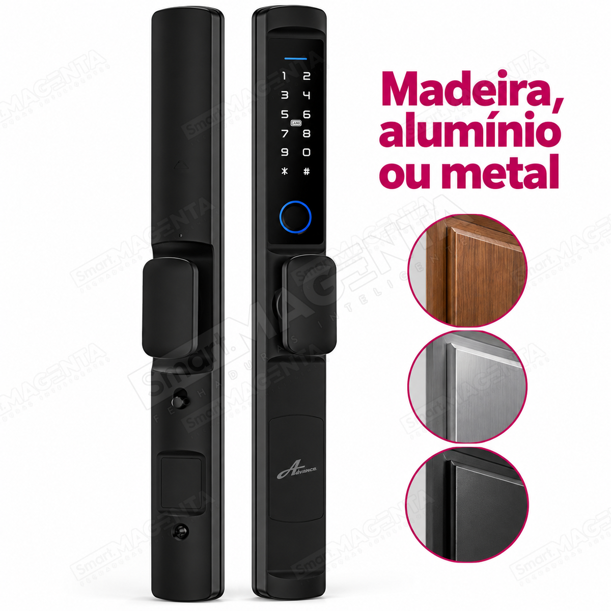 Fechadura Digital Advance 4100g: materiais da porta