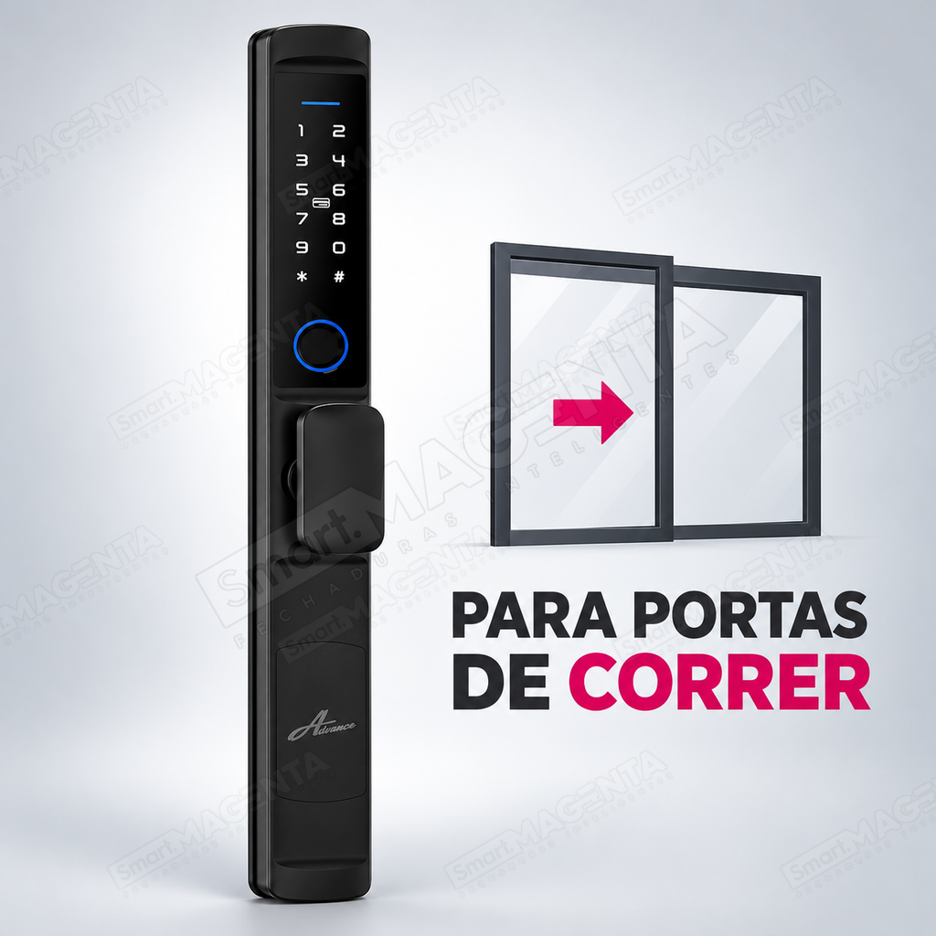 Fechadura Digital Advance 4100c: porta correr