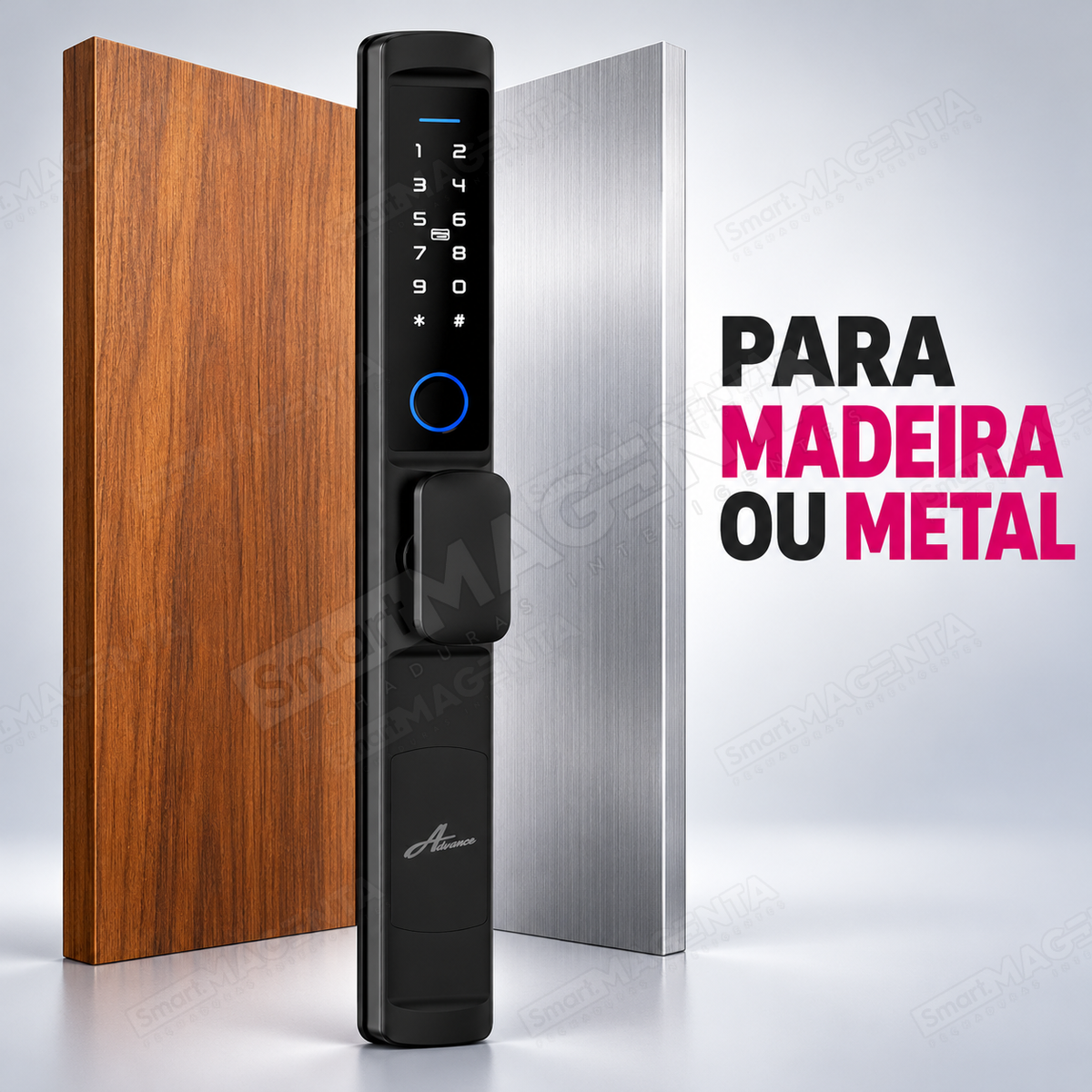 Fechadura Digital Advance 4100c: madeira metal