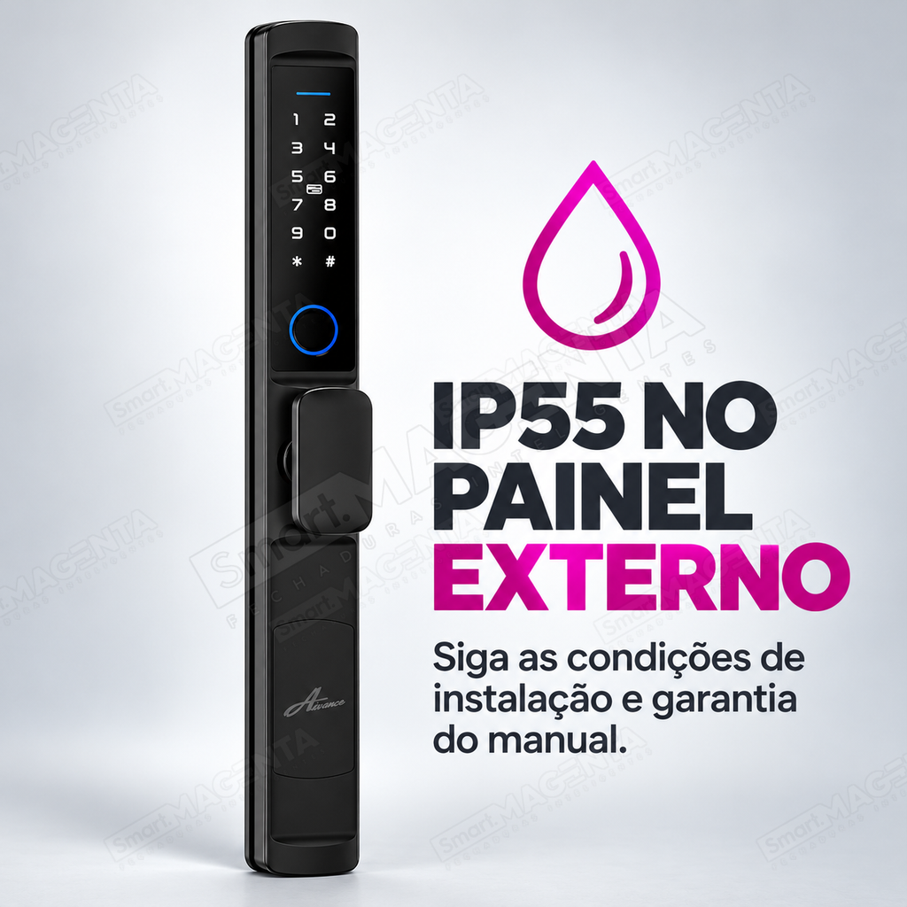 Fechadura Digital Advance 4100c: ip55 externo