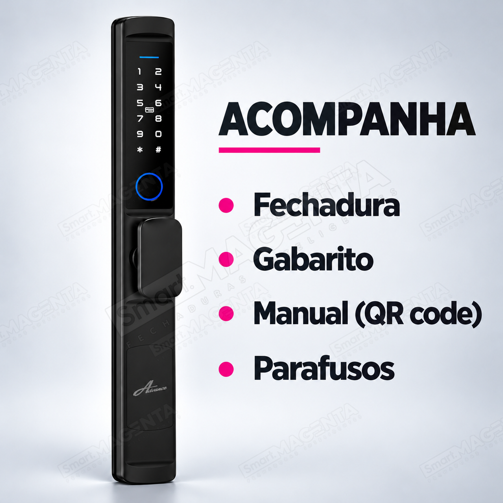 Fechadura Digital Advance 4100c: conteúdo