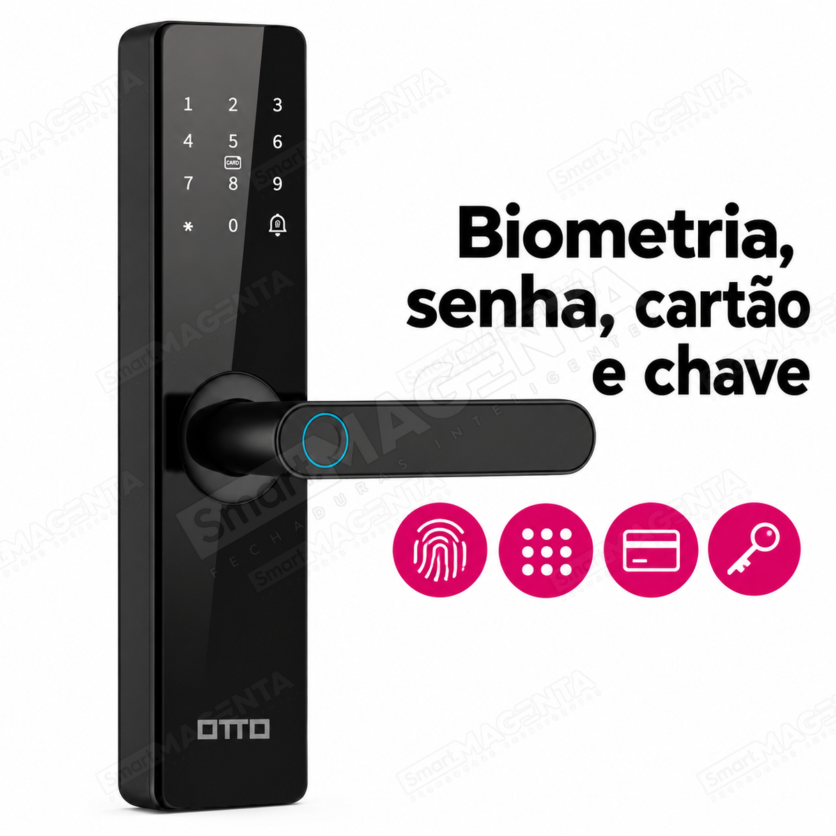 Fechadura Digital OTTO TU101: formas de abertura
