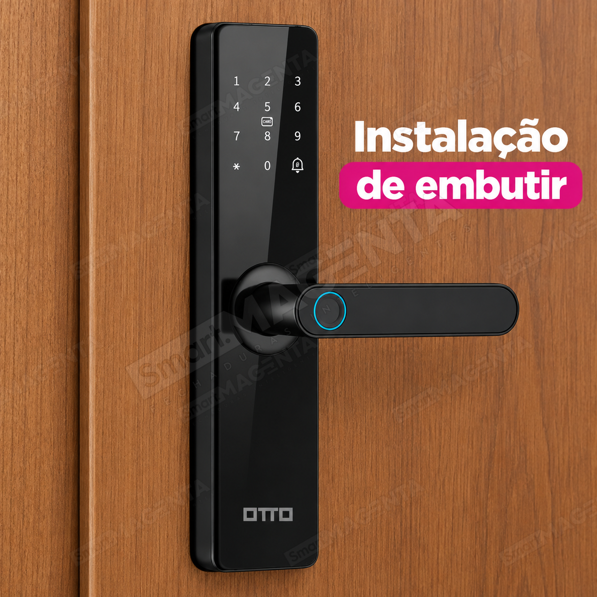 Fechadura Digital OTTO TU101: instalacao de embutir