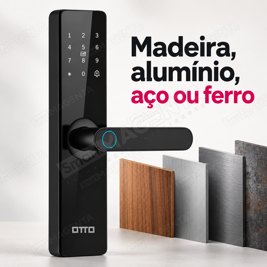 Fechadura Digital OTTO TU101: materiais da porta