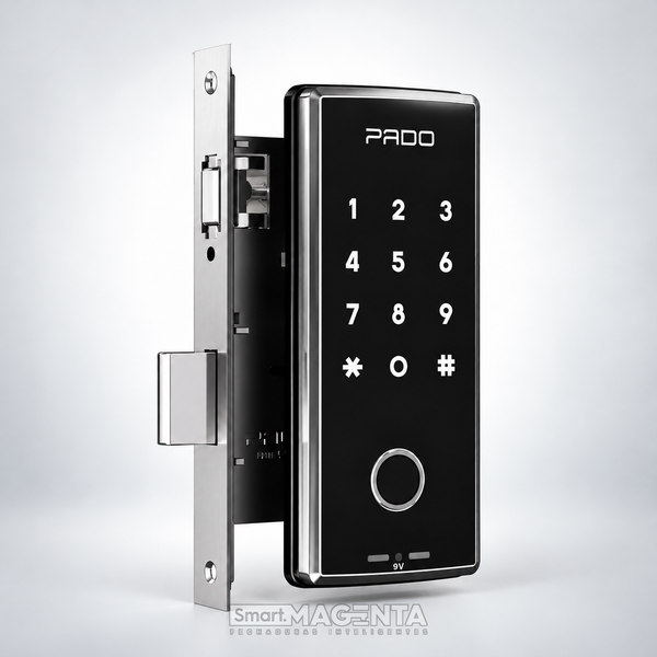 Fechadura Digital Pado FDE101rm Plus — Rolete com Biometria, IP55 e App Pado Home