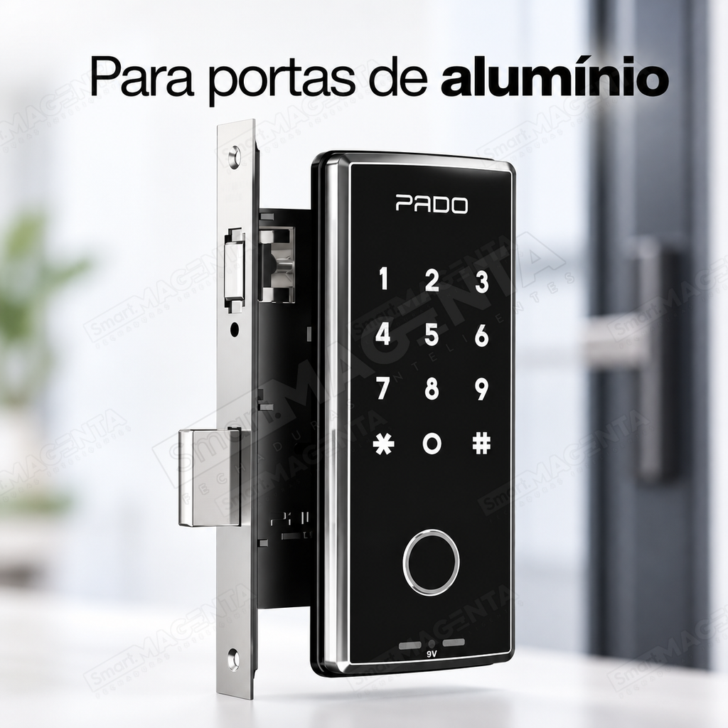 Fechadura Digital Pado FDE101rm Plus: aluminio
