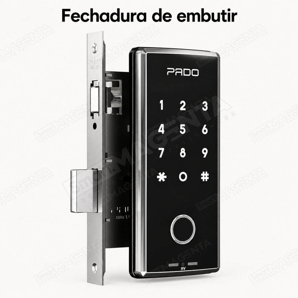 Fechadura Digital Pado FDE101rm Plus: embutir