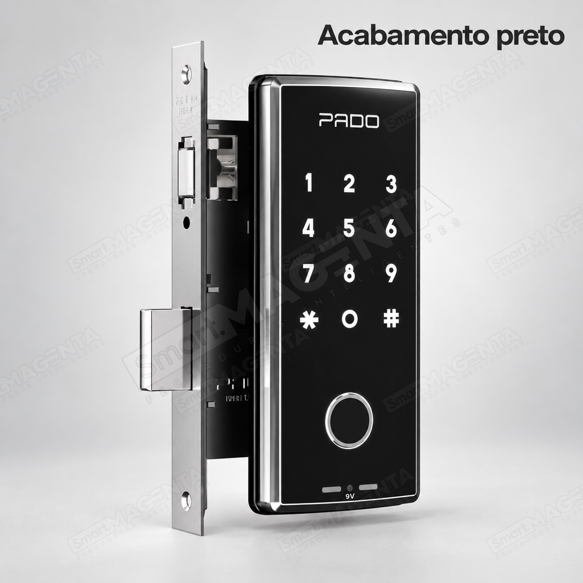 Fechadura Digital Pado FDE101rm Plus: acabamento
