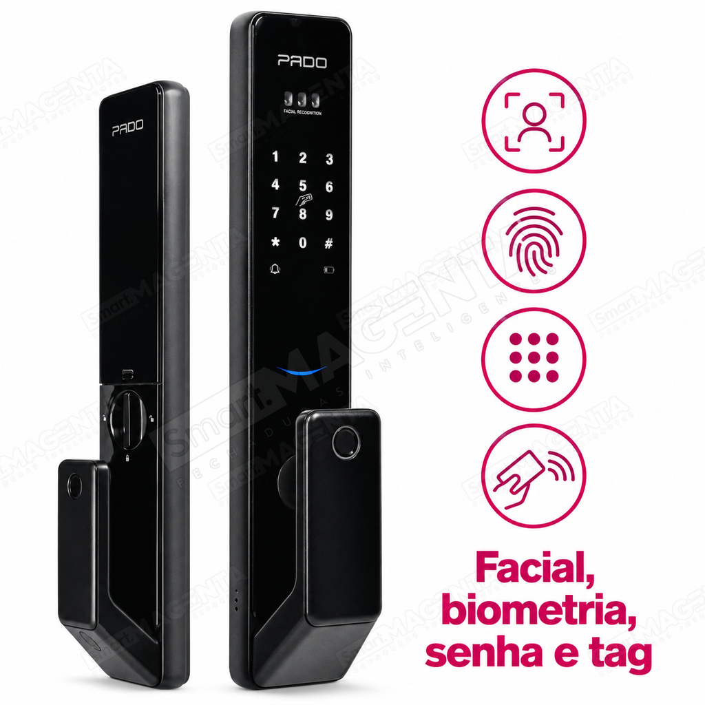 Fechadura Digital Pado FDE800 Vision: formas de abertura