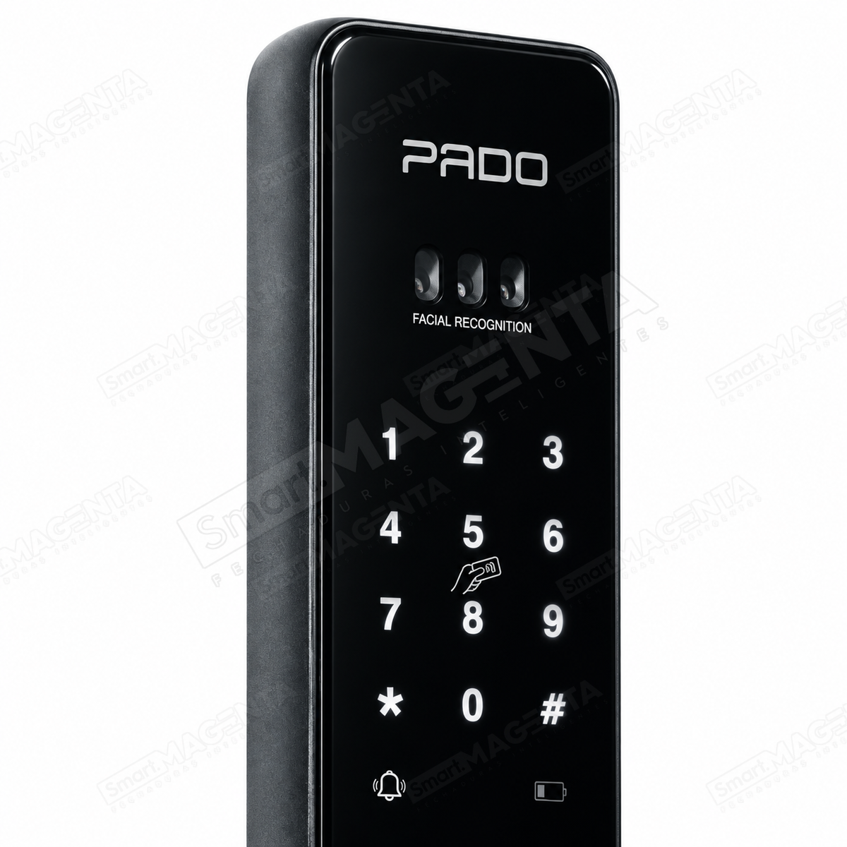 Fechadura Digital Pado FDE800 Vision: detalhe do painel