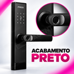Kit Fechadura Digital Pado FDE250 + Gateway G2: acabamento preto