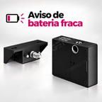 Fechadura Digital Papaiz 1002 para Móveis: aviso de bateria fraca