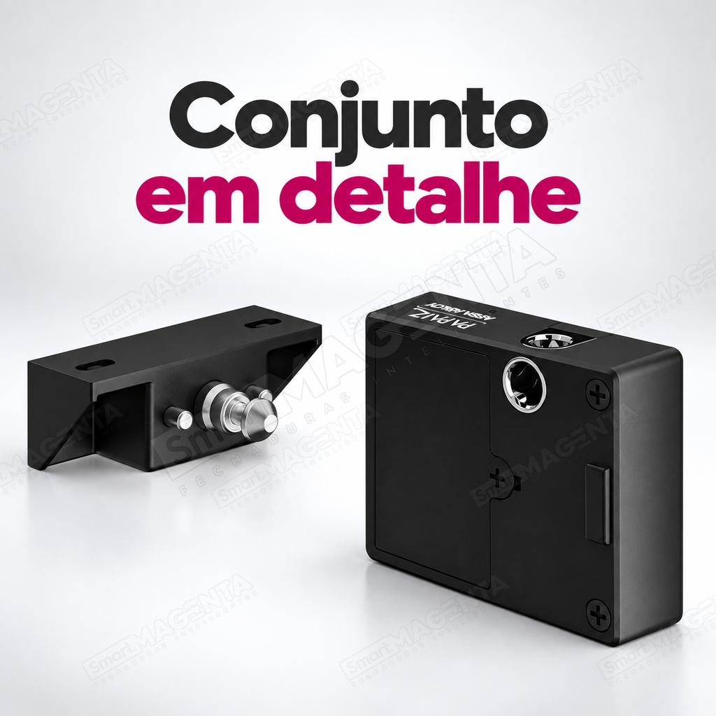 Fechadura Digital Papaiz 1002 para Móveis: conjunto em detalhe