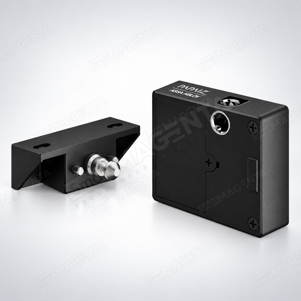 Fechadura Digital Papaiz 1002 para Móveis: vista do conjunto