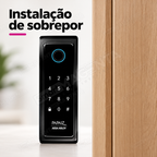 Fechadura Digital Papaiz SL140 B: instalacao de sobrepor