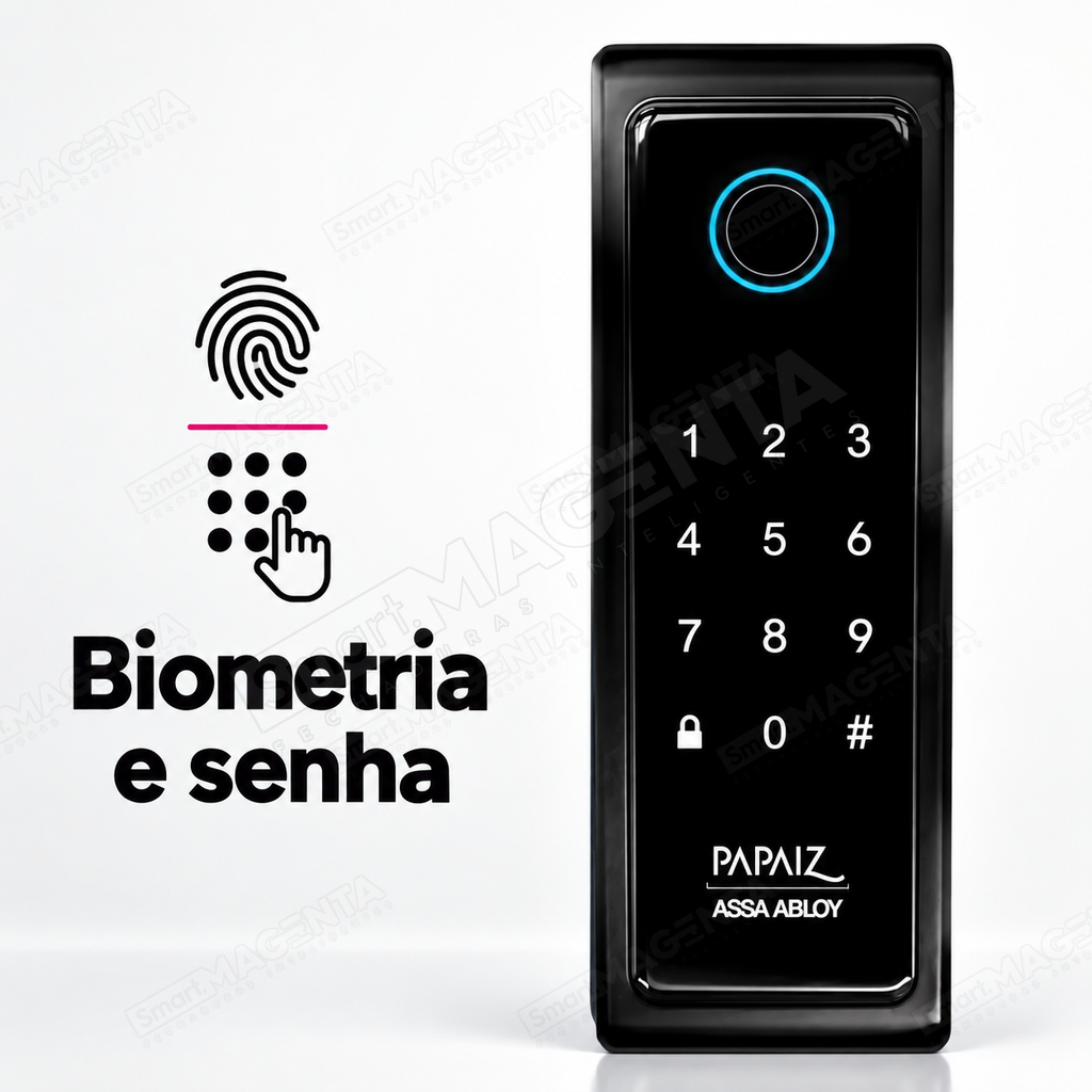 Fechadura Digital Papaiz SL140 B: formas de abertura
