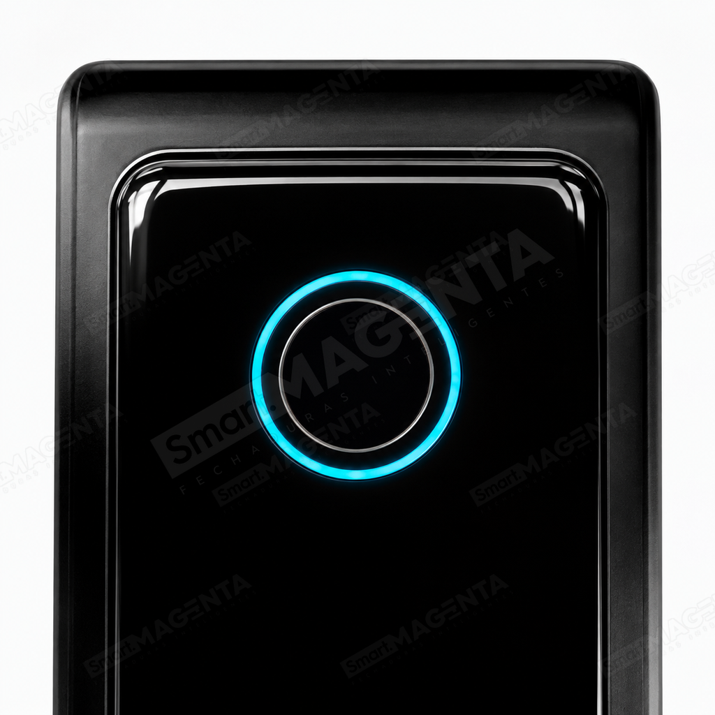 Fechadura Digital Papaiz SL140 B: detalhe do leitor
