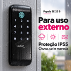 Fechadura Digital Papaiz SL125 B: uso externo