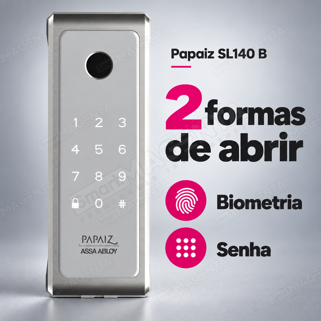 Fechadura Digital Papaiz SL140 B: formas de abrir
