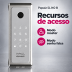 Fechadura Digital Papaiz SL140 B: senha falsa master