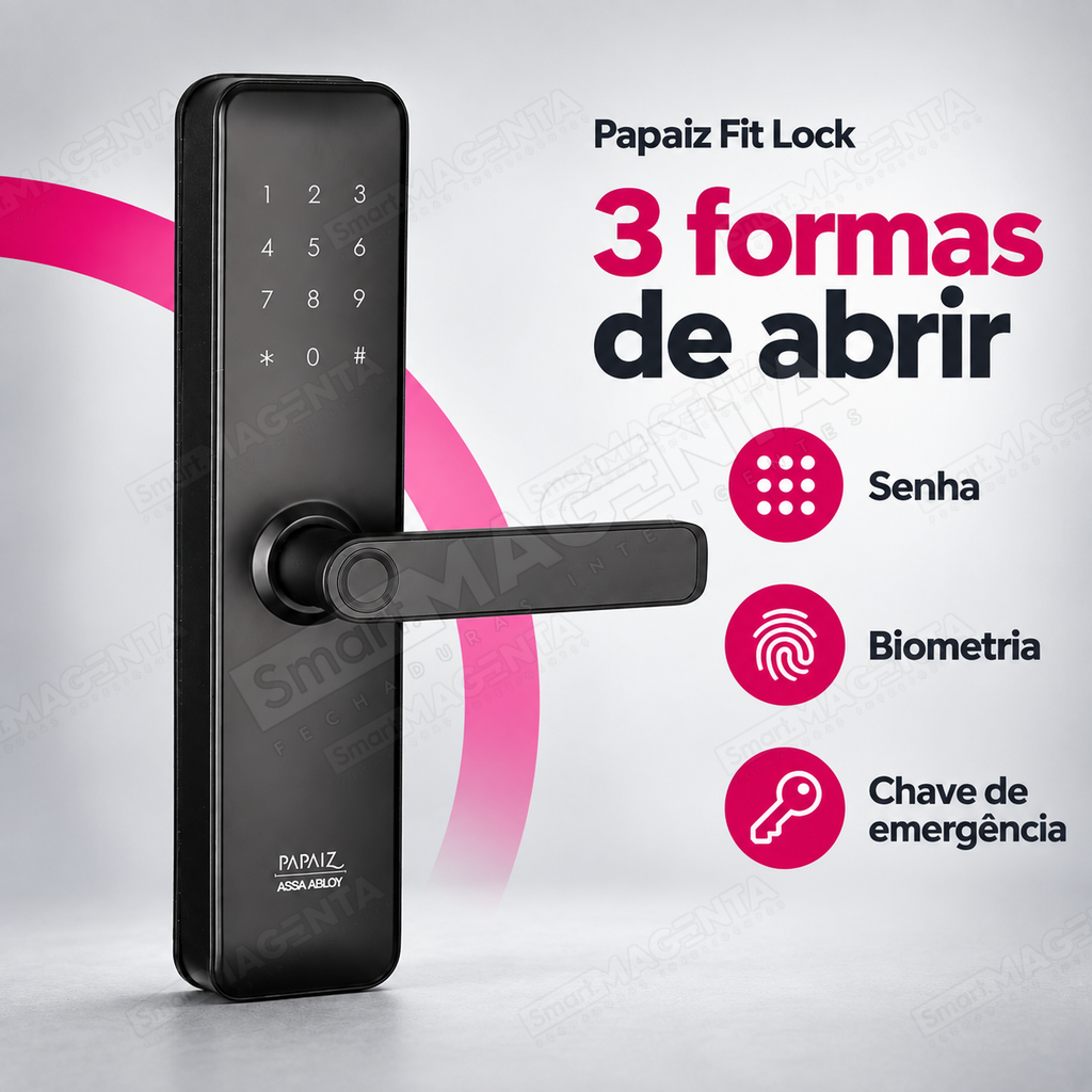 Fechadura Digital Papaiz Fit Lock: formas de abrir