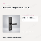 Fechadura Digital Papaiz Fit Lock: medidas