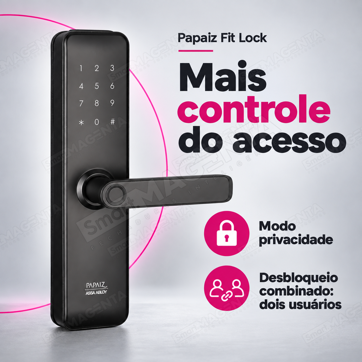 Fechadura Digital Papaiz Fit Lock: privacidade combinado