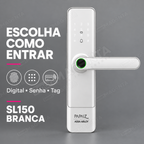 Fechadura Digital Papaiz SL150 Branca: formas de abertura