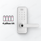 Fechadura Digital Papaiz SL205: alimentação por pilhas