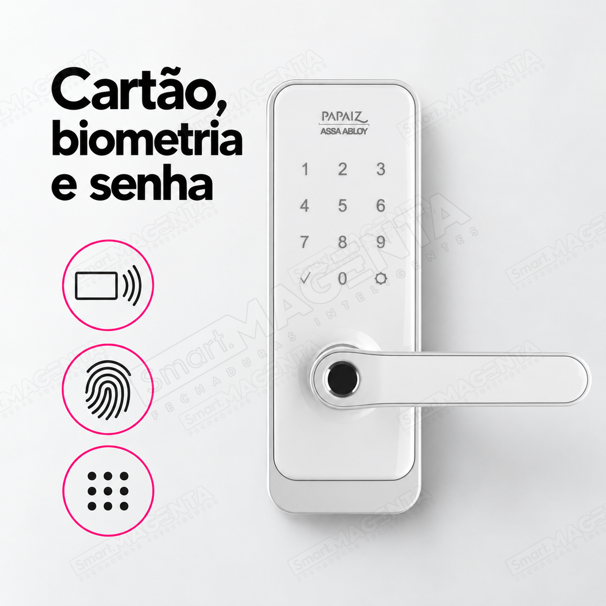Fechadura Digital Papaiz SL205: formas de abertura