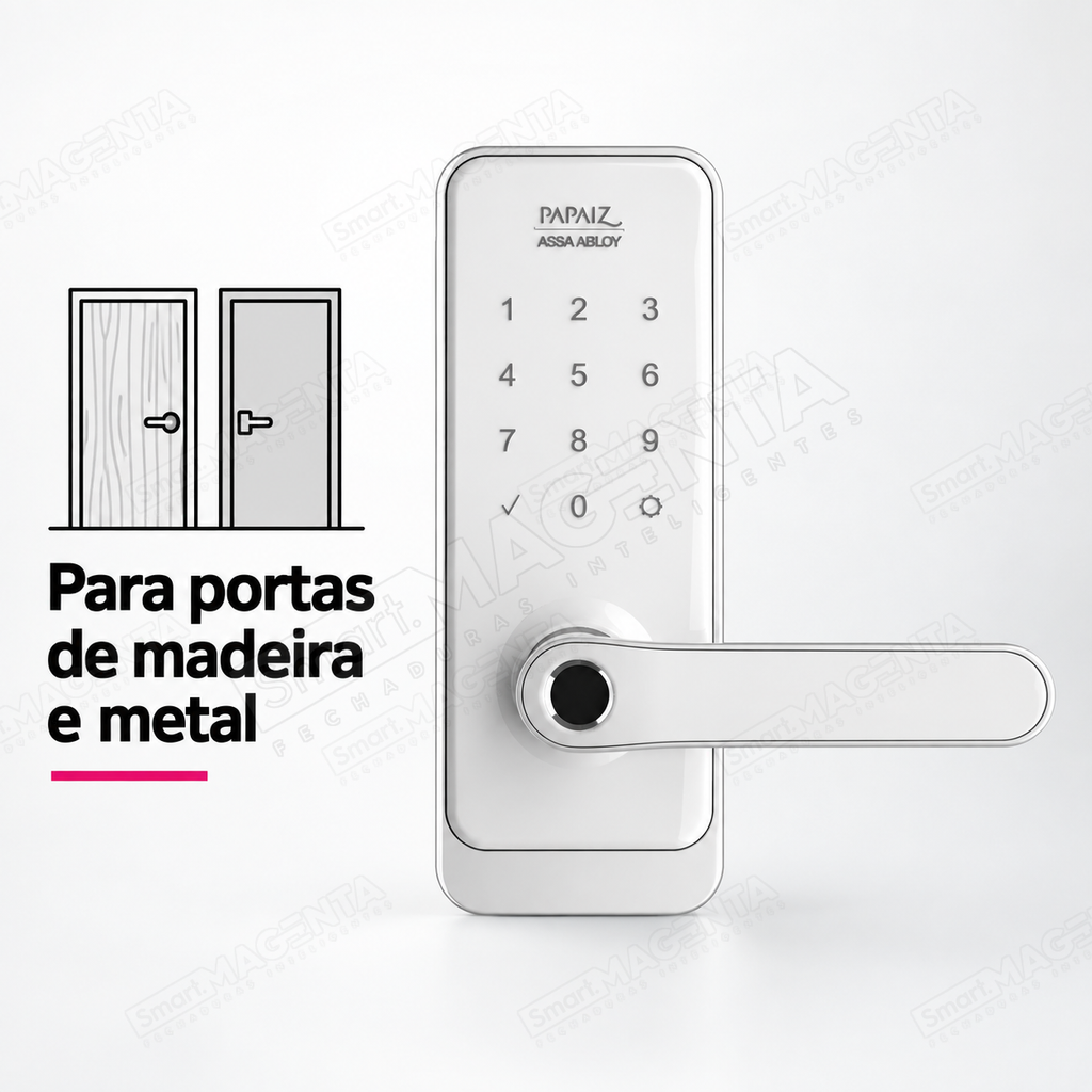 Fechadura Digital Papaiz SL205: para madeira e metal