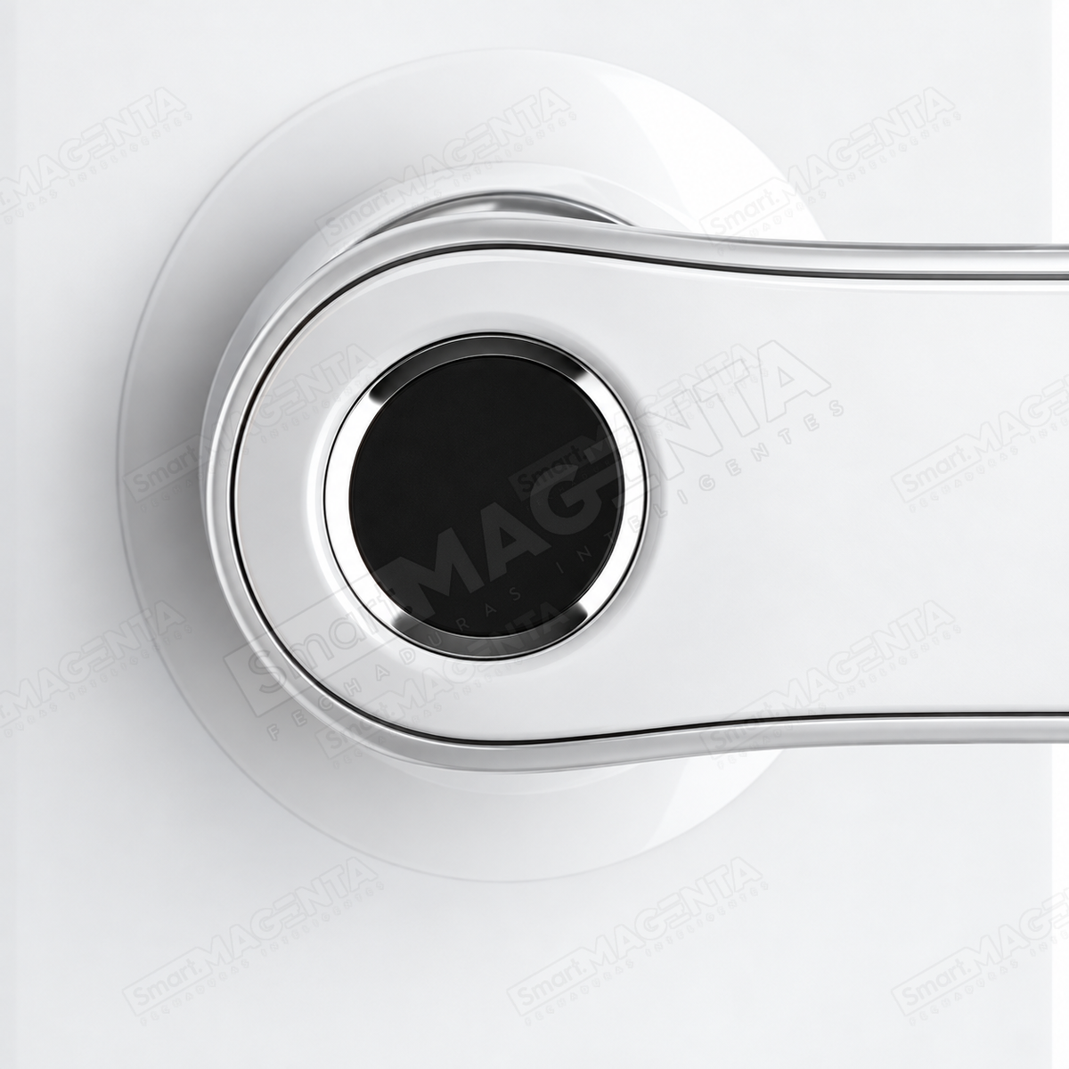 Fechadura Digital Papaiz SL205: detalhe do leitor