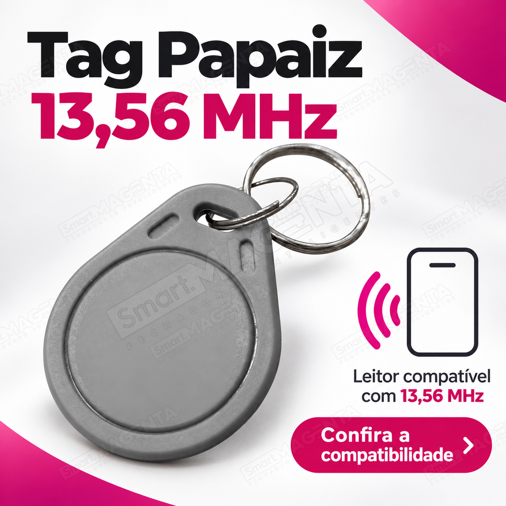 Tag Papaiz 13.56MHz Cinza Fechadura Digital: confira a compatibilidade