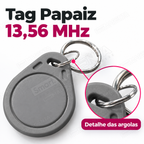 Tag Papaiz 13.56MHz Cinza Fechadura Digital: detalhe das argolas