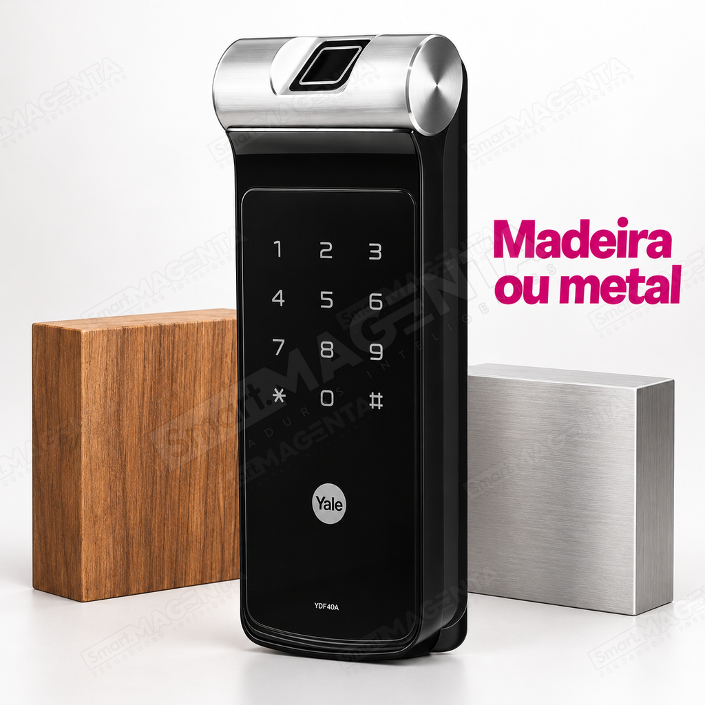 Fechadura Digital Yale YDF40a BP: materiais da porta