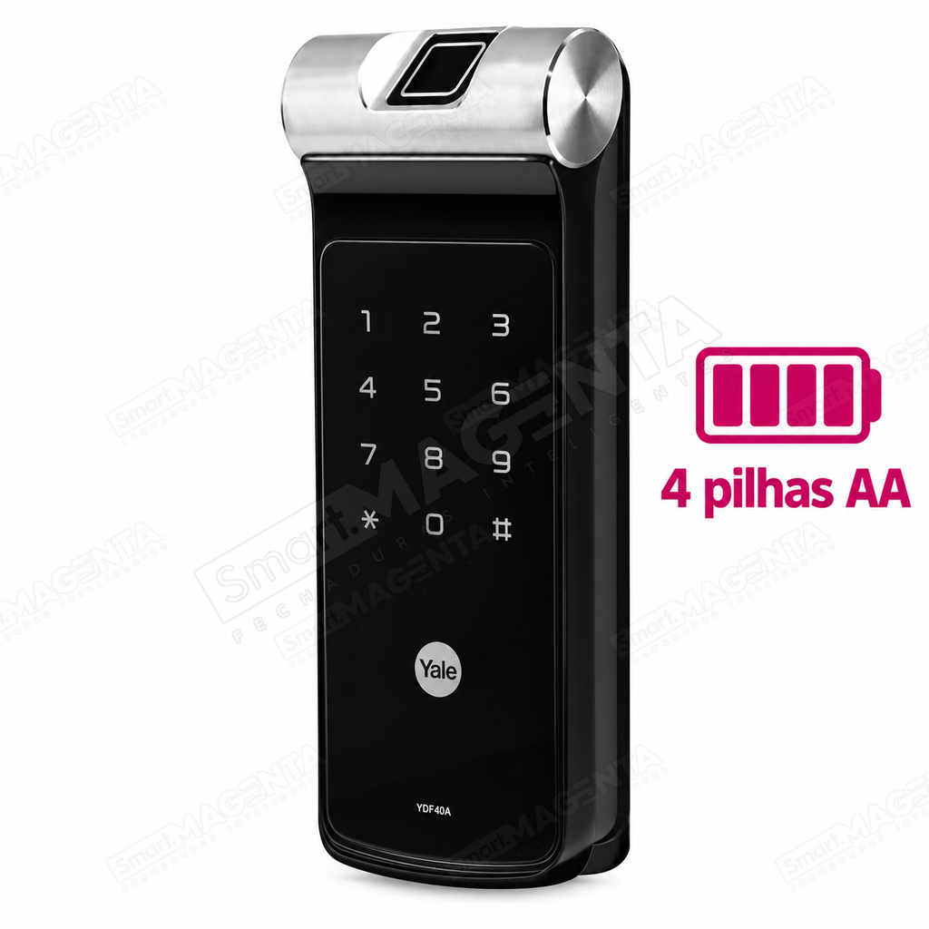 Fechadura Digital Yale YDF40a BP: pilhas aa
