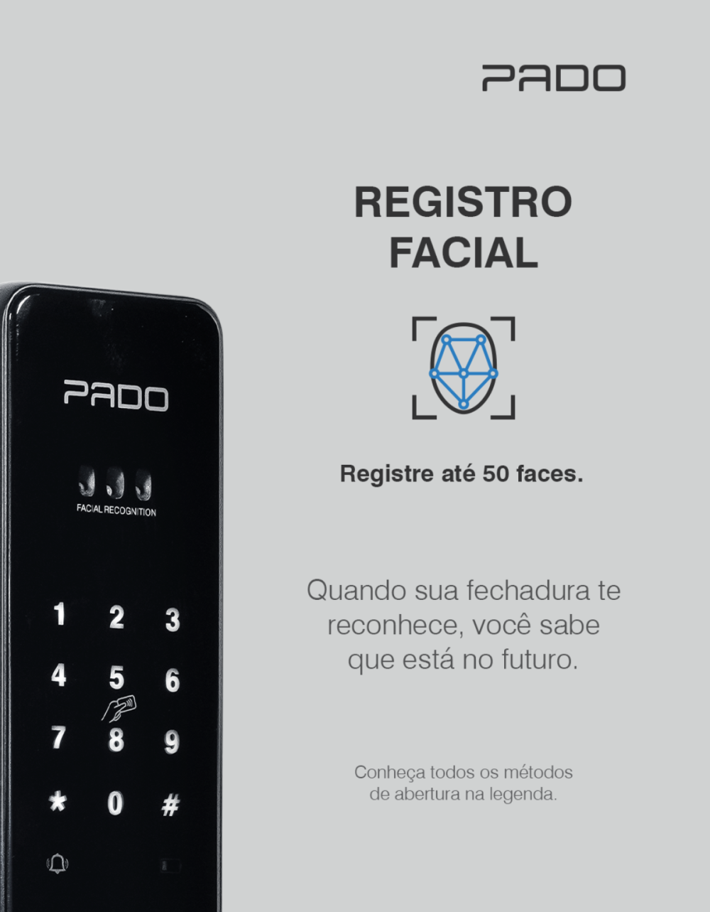 Fechadura Pado FDE800 Vision Reconhecimento Facial TTlock — foto 3