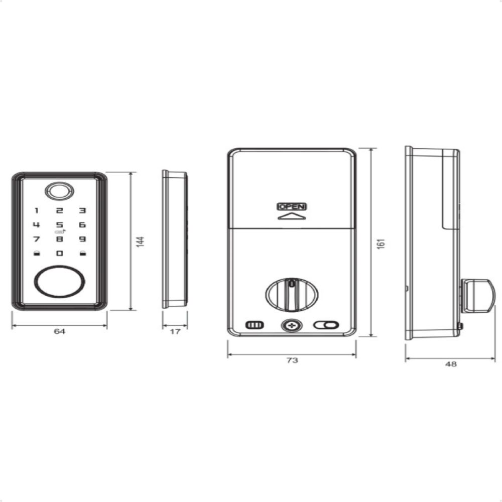 Fechadura Digital Imab D120 Prata Rolete TTlock — foto 8