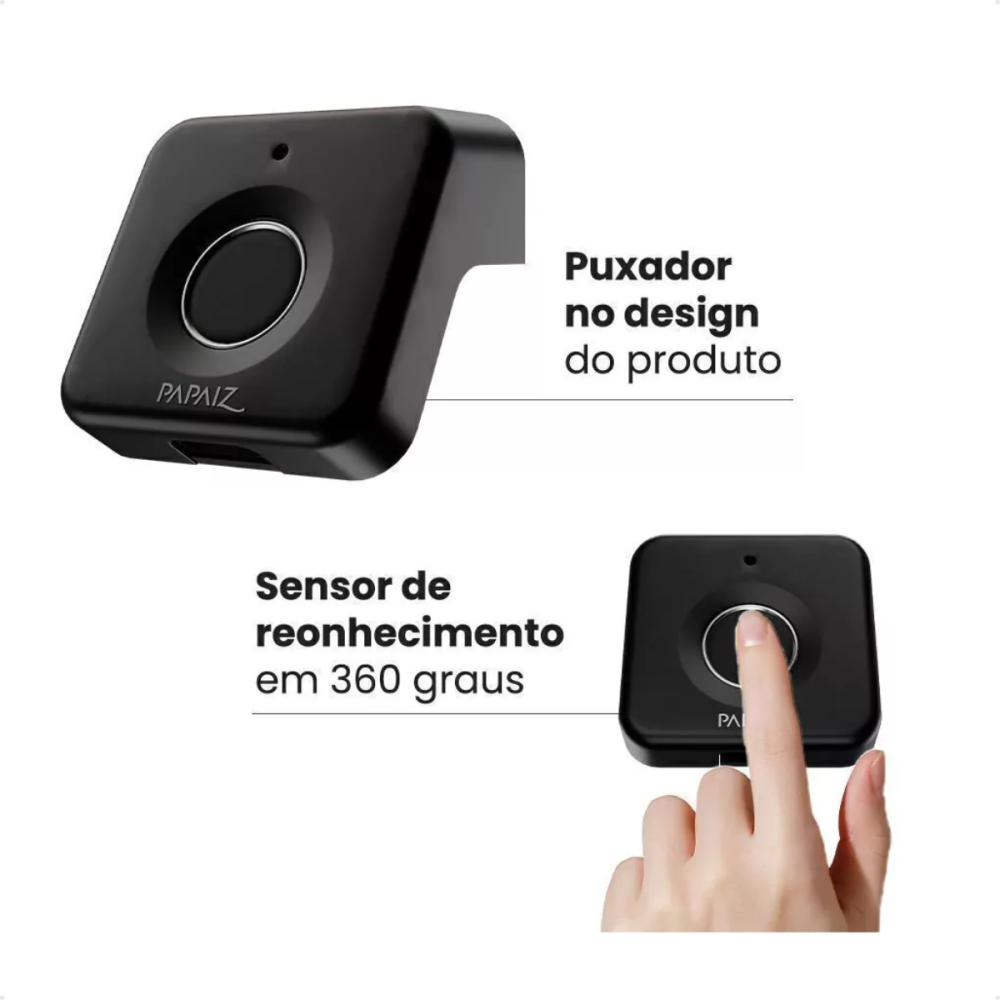 Fechadura Digital para Móveis PPZ 1005 com Biometria e Chave E-Key de Emergência — foto 3