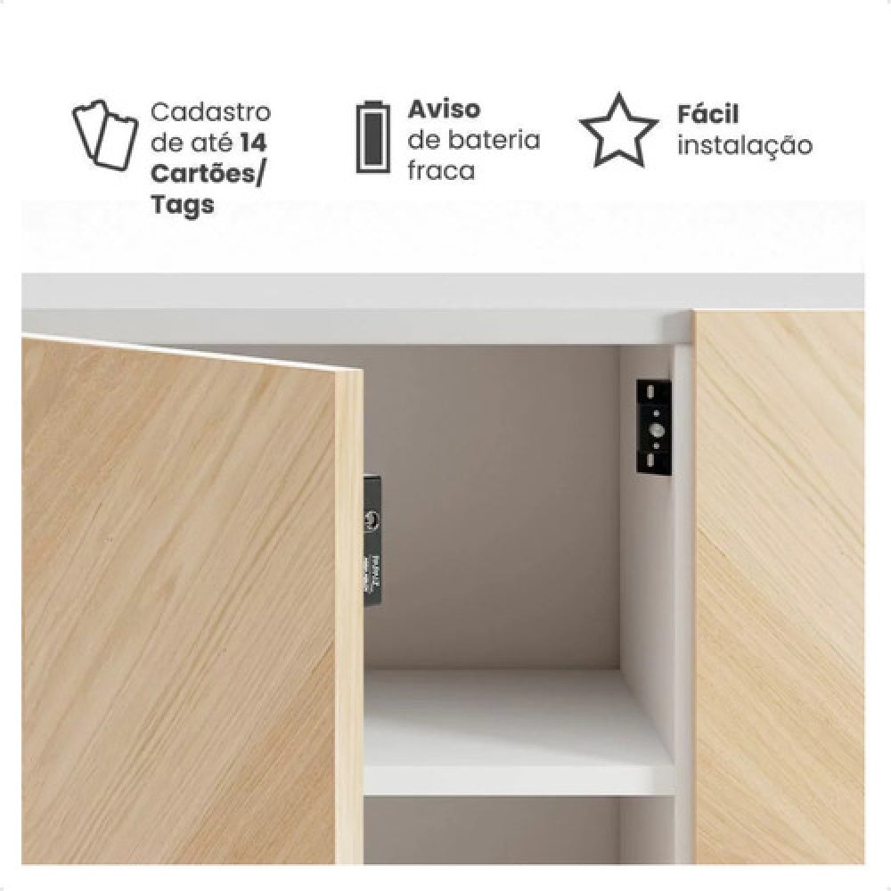 Fechadura Eletrônica Invisível para Móveis Papaiz 1002 — foto 3