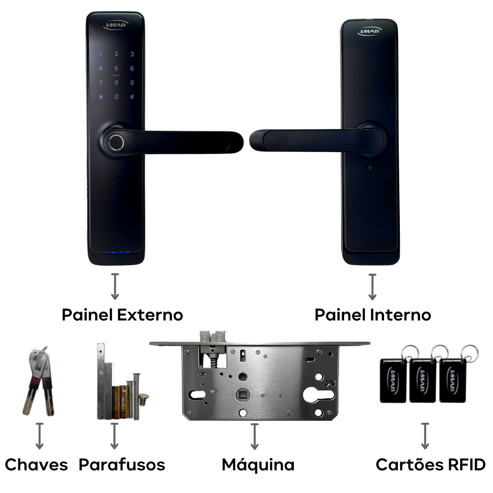 Fechadura Eletrônica IMAB D200 Preta Ttlock — foto 5