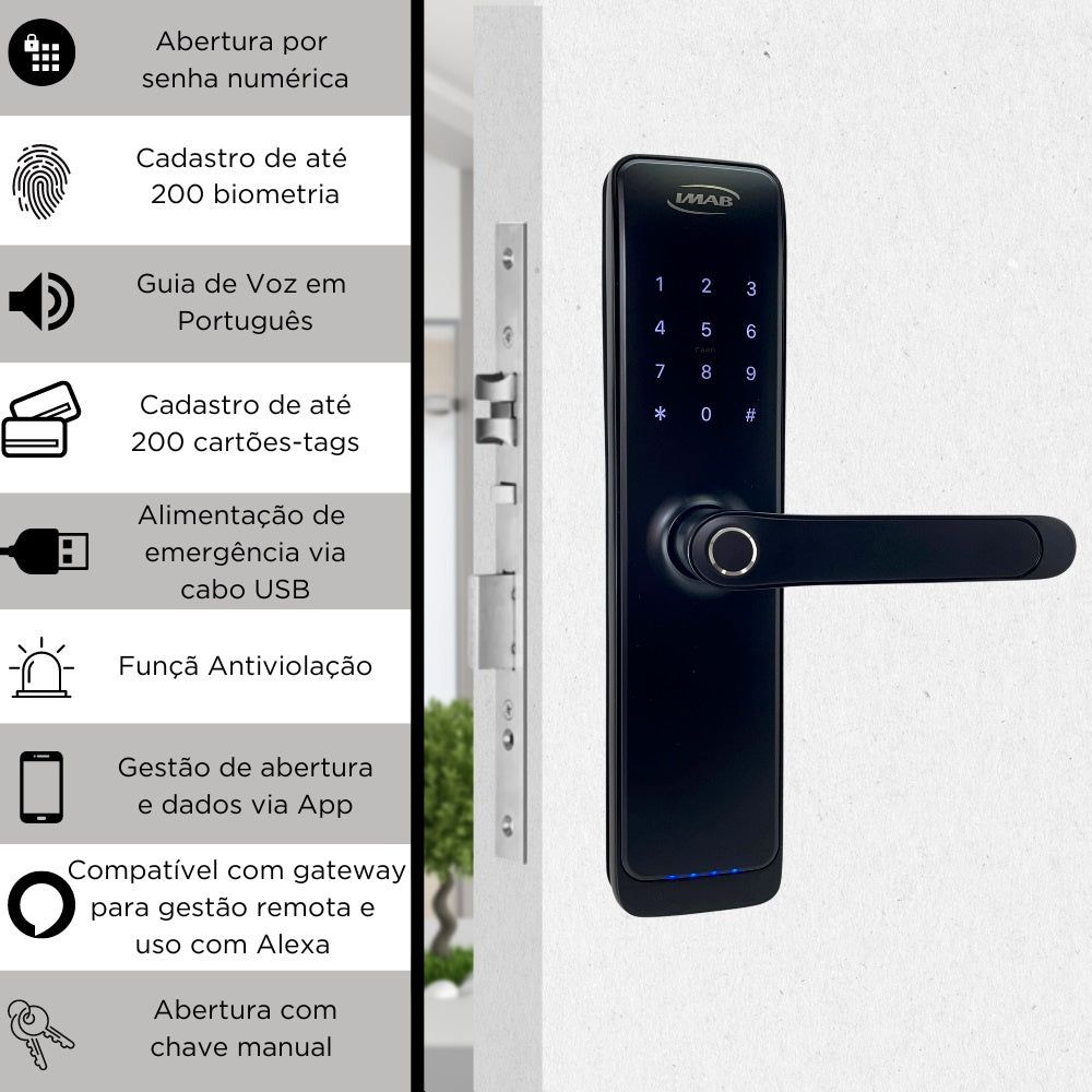 Fechadura Eletrônica IMAB D200 Preta Ttlock — foto 7