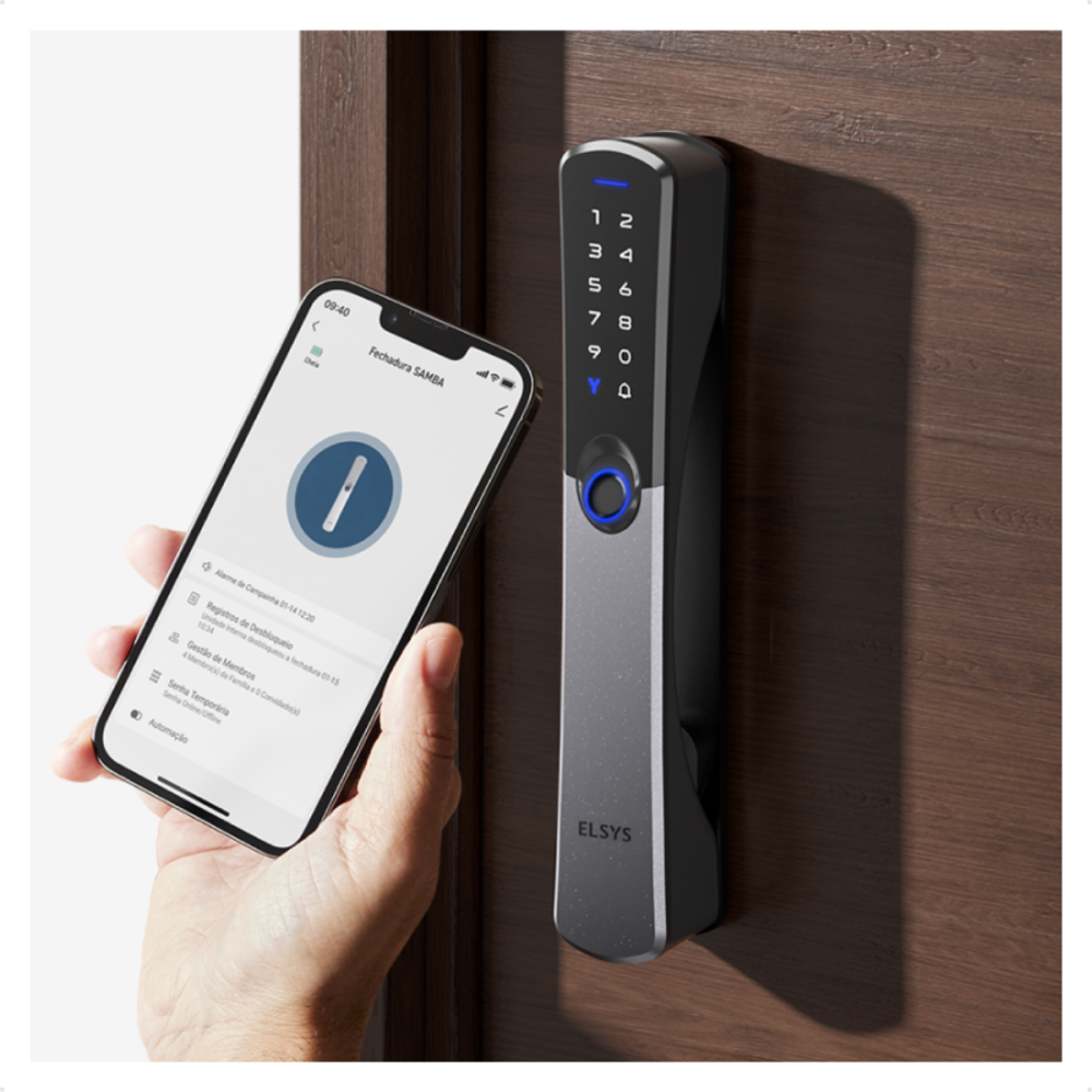 Fechadura Elsys Samba Push IP55 Tuya Smartlife Wi-fi — foto 5