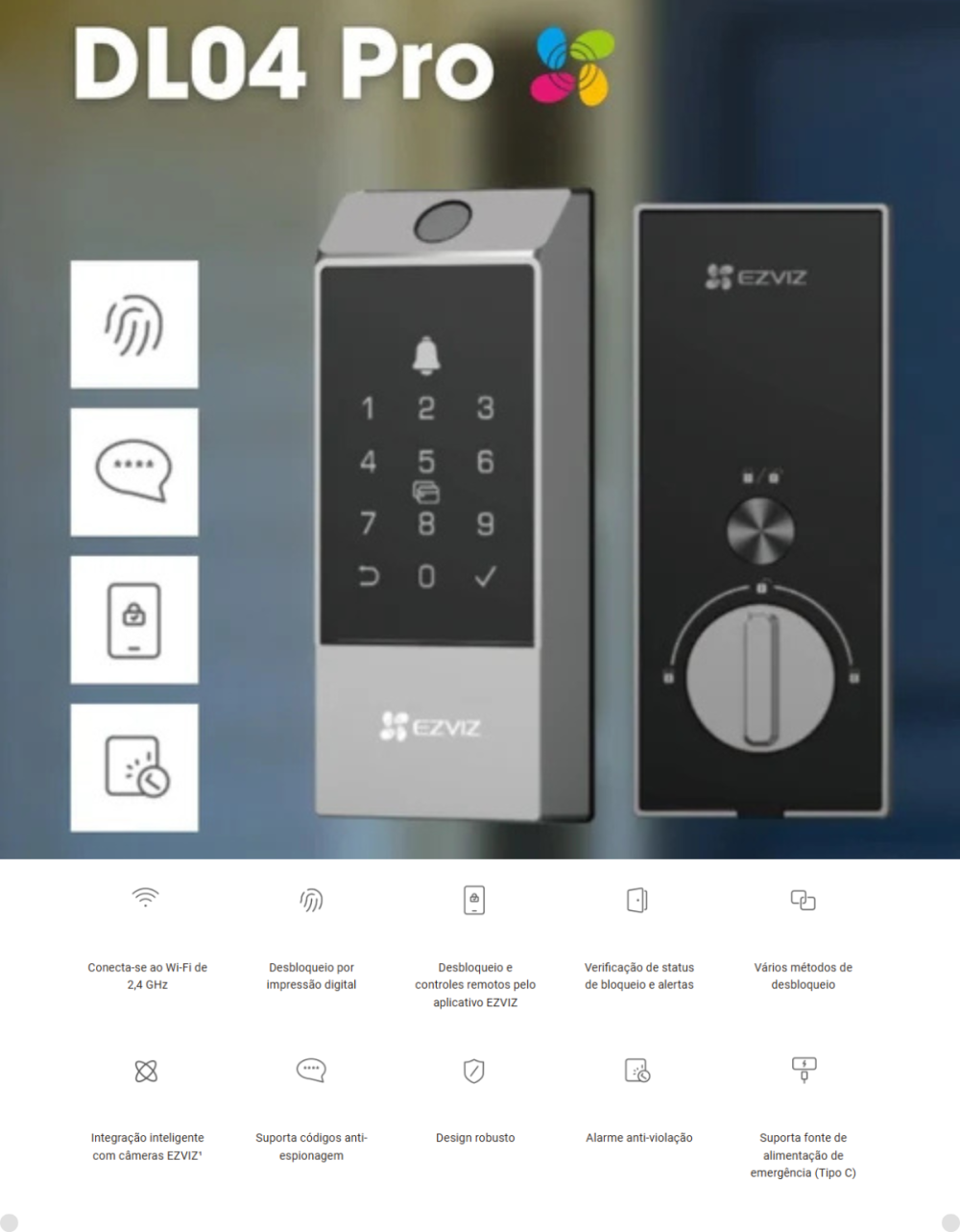 Fechadura Ezviz DL04 Pro — foto 3