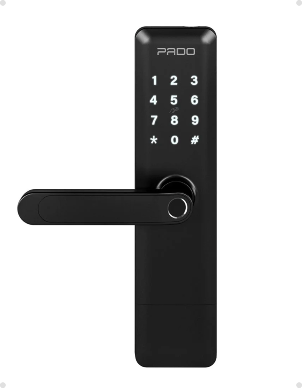 Fechadura Digital Inteligente de Embutir Biometrica Senha Numérica Cartão RFID App Pado Fde-600w Com Gateway Wifi — foto 2
