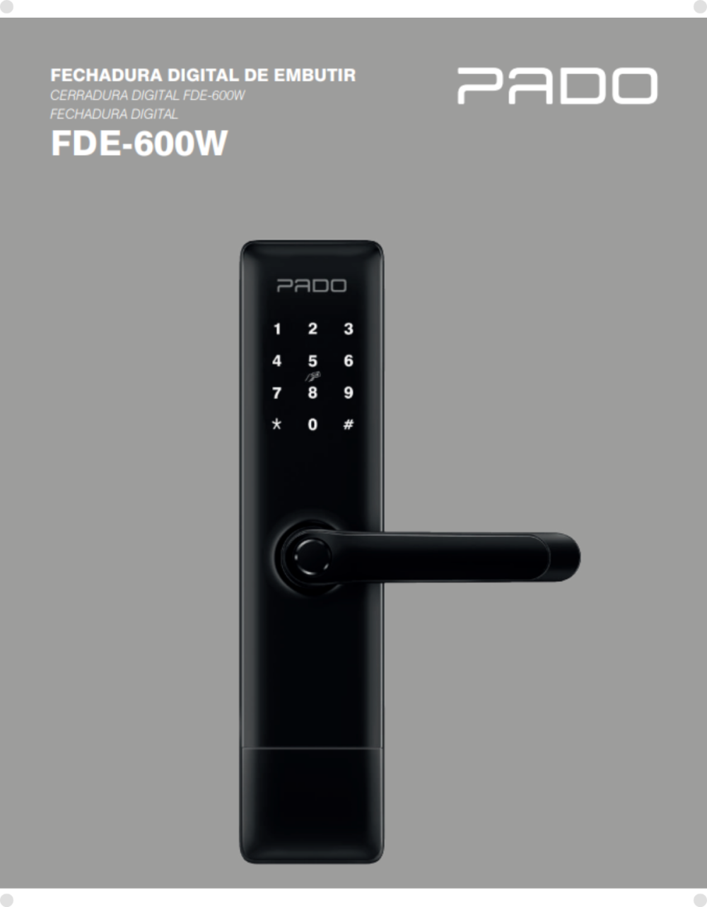 Fechadura Digital Inteligente de Embutir Biometrica Senha Numérica Cartão RFID App Pado Fde-600w Com Gateway Wifi — foto 10