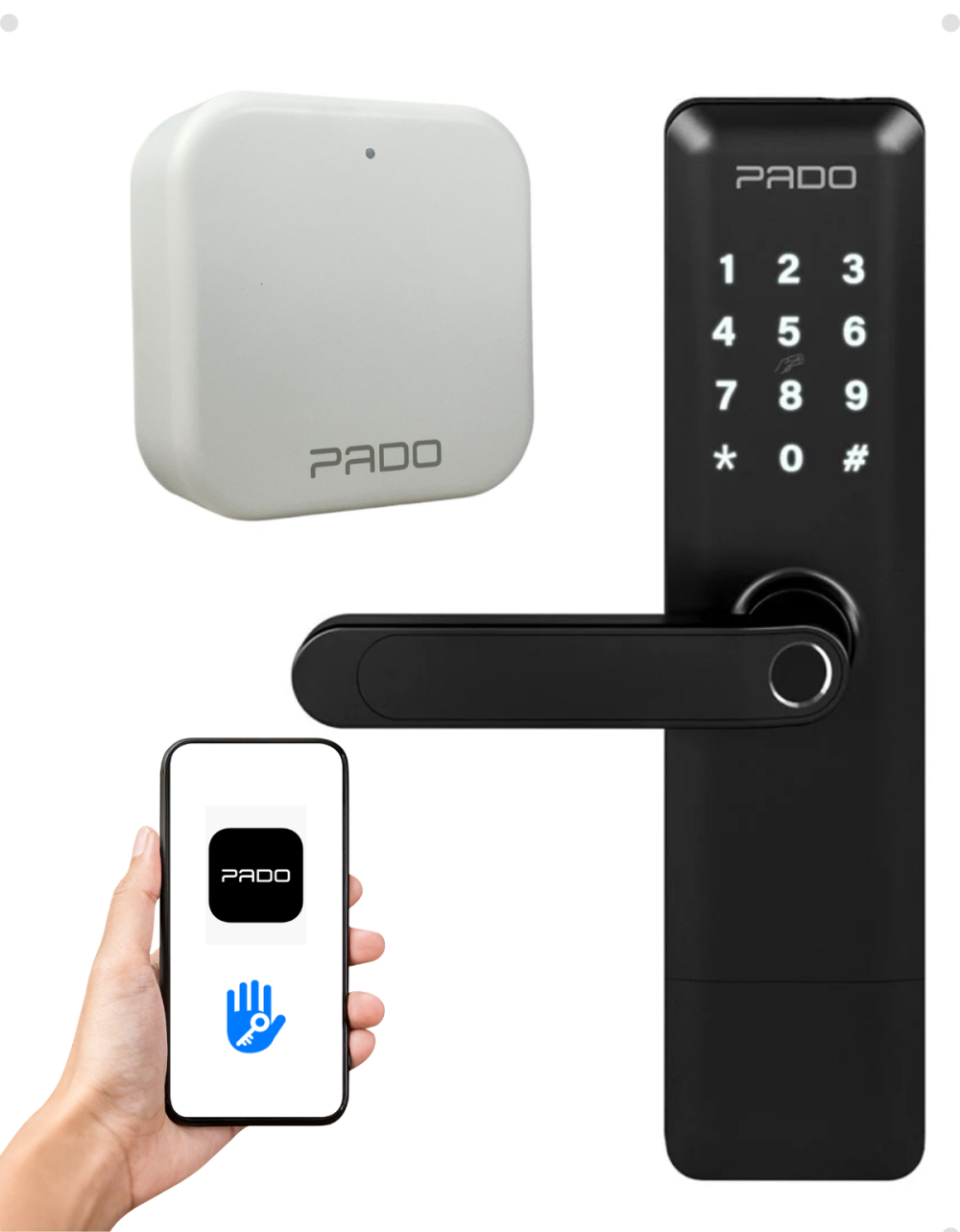 Fechadura Digital Inteligente de Embutir Biometrica Senha Numérica Cartão RFID App Pado Fde-600w Com Gateway Wifi — foto 5