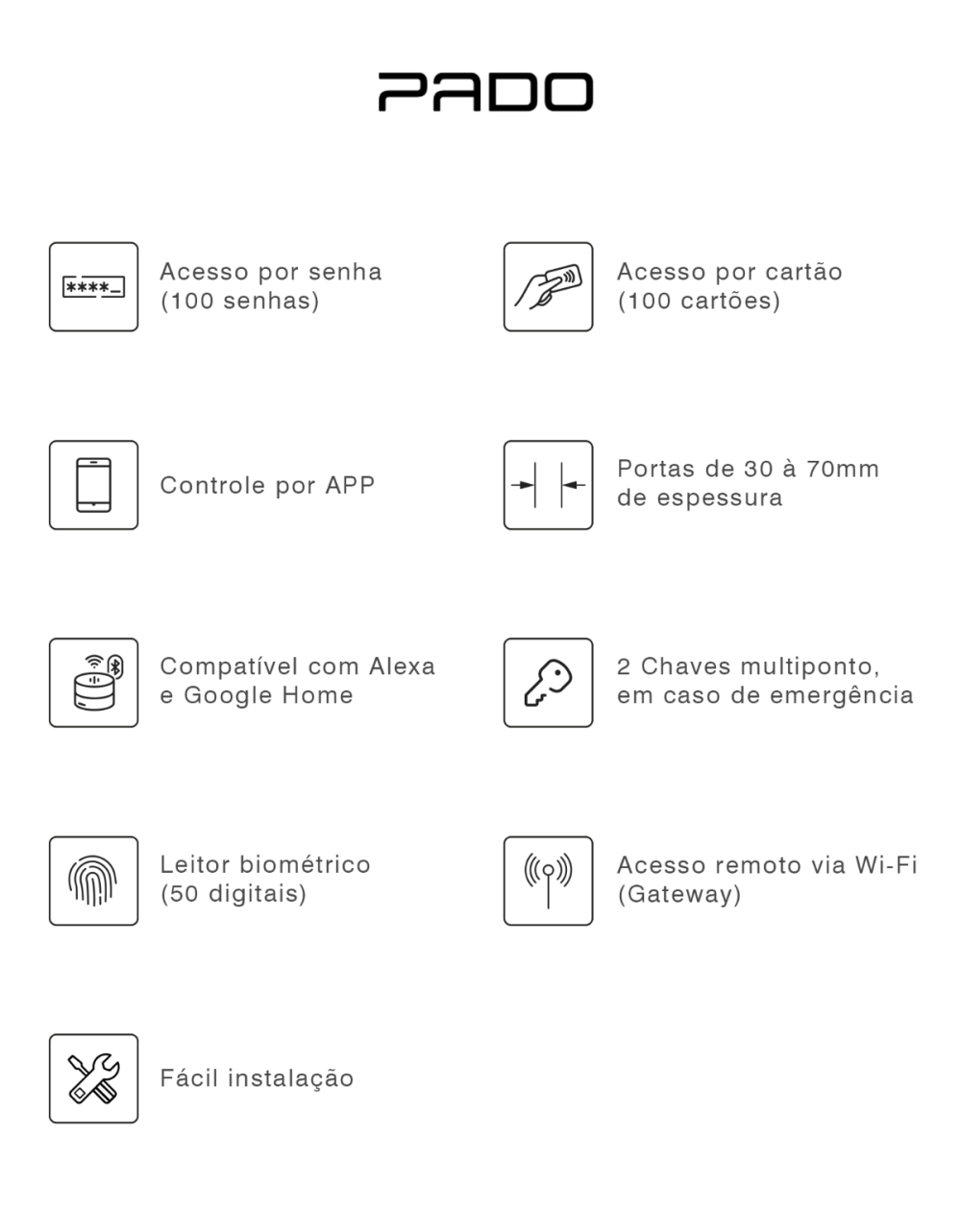 Fechadura Pado FDE250 TTlock — foto 3