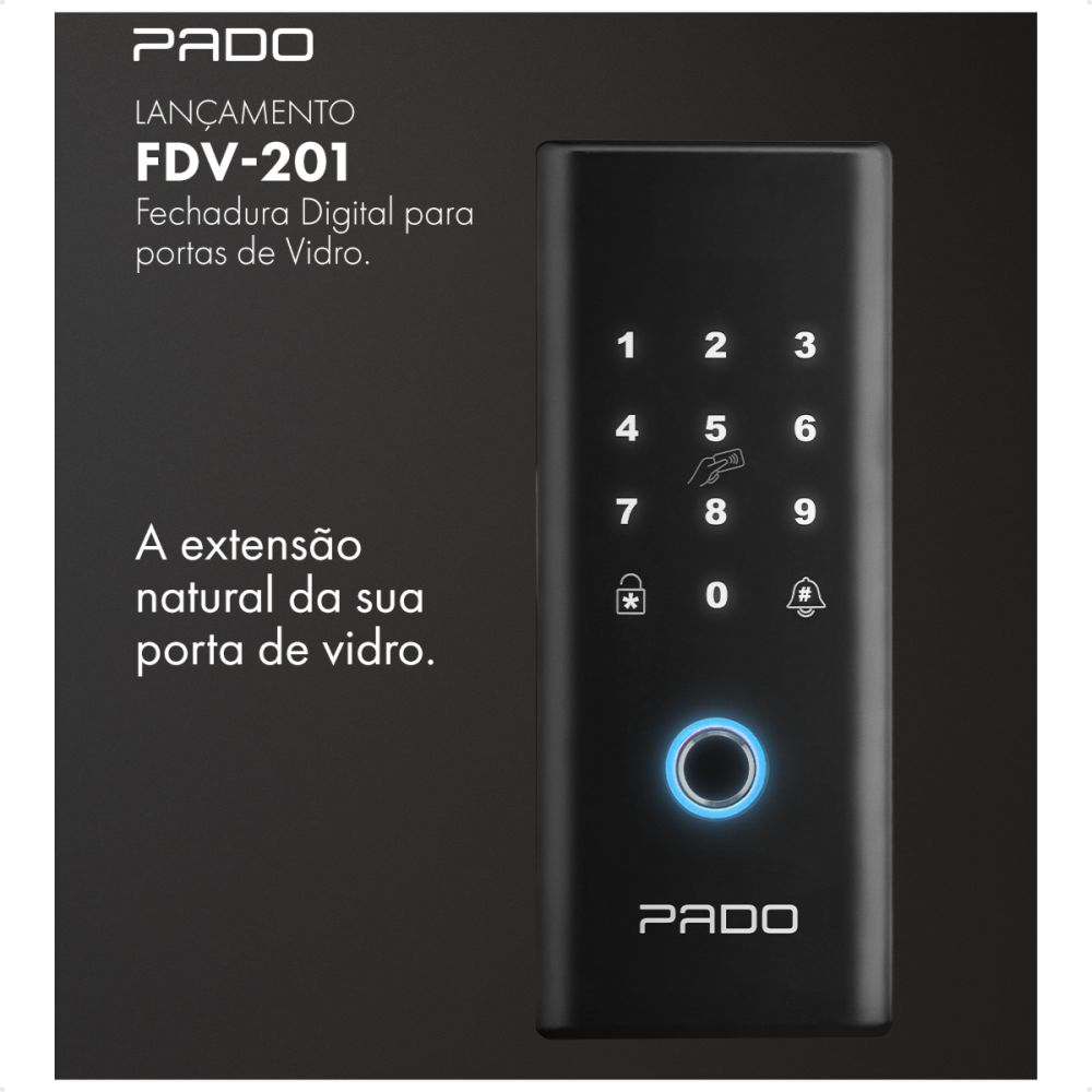 Fechadura Digital Pado FDV201 Vidro Ttlock — foto 4