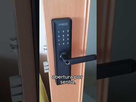 Vídeo demonstrativo — Fechadura Digital Inteligente de Embutir Biometrica Senha Numérica Cartão RFID App Pado Fde-600w Com Gateway Wifi